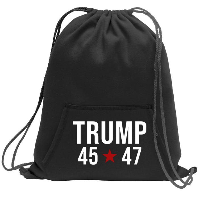 Donald Trump 45 47th President Sweatshirt Cinch Pack Bag