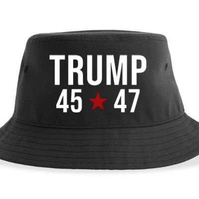 Donald Trump 45 47th President Sustainable Bucket Hat