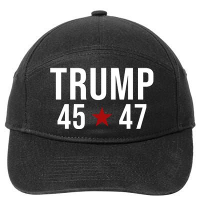 Donald Trump 45 47th President 7-Panel Snapback Hat