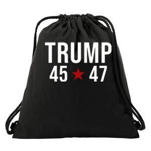 Donald Trump 45 47th President Drawstring Bag