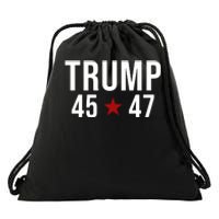 Donald Trump 45 47th President Drawstring Bag