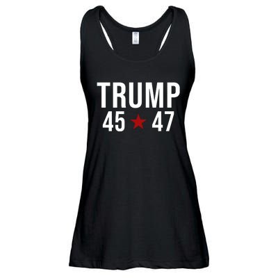 Donald Trump 45 47th President Ladies Essential Flowy Tank