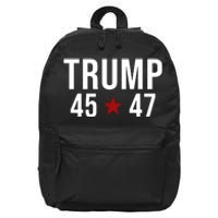 Donald Trump 45 47th President 16 in Basic Backpack