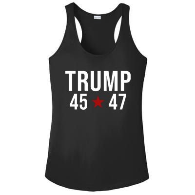 Donald Trump 45 47th President Ladies PosiCharge Competitor Racerback Tank