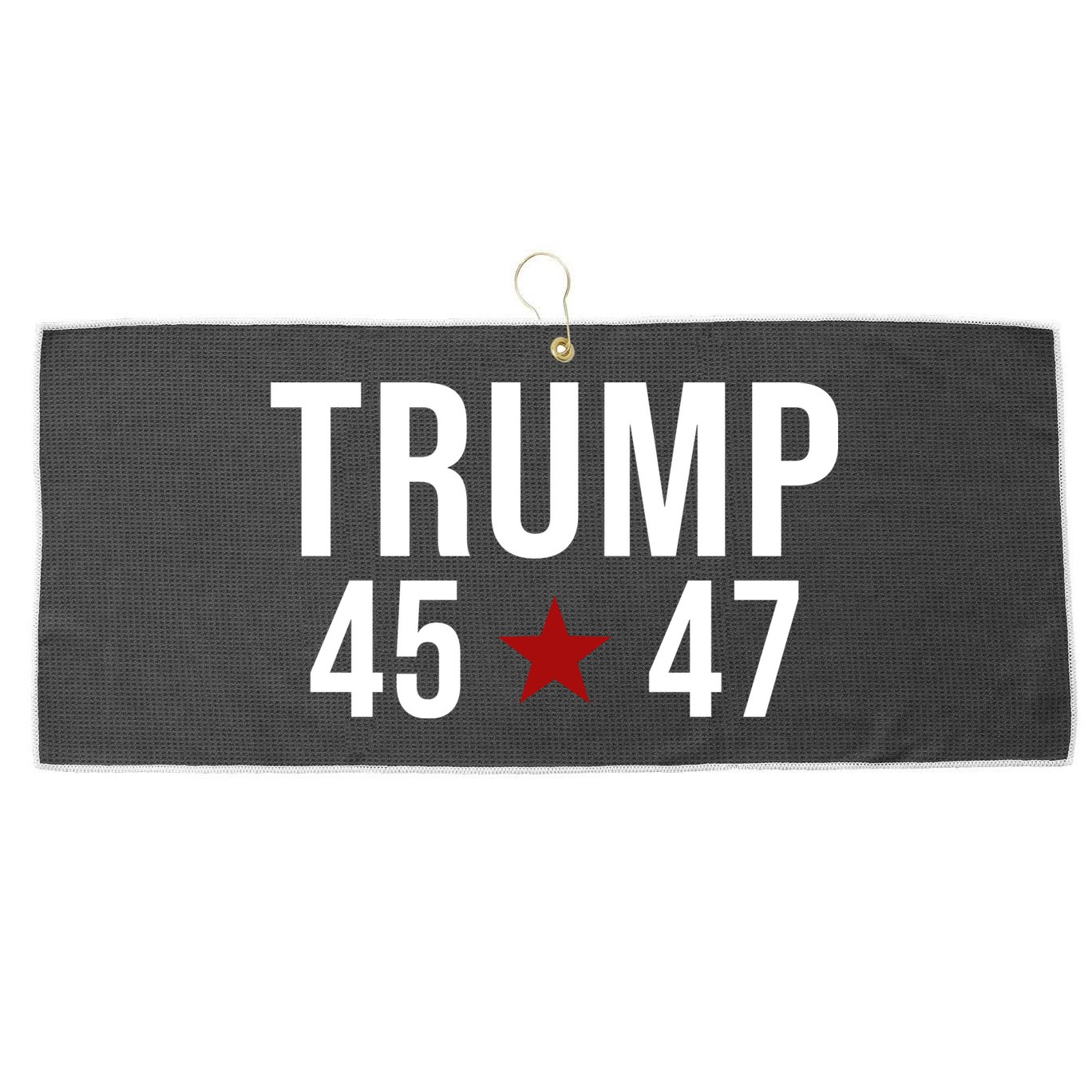 Donald Trump 45 47th President Large Microfiber Waffle Golf Towel