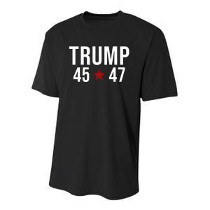 Donald Trump 45 47th President Youth Performance Sprint T-Shirt