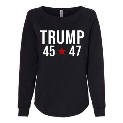 Donald Trump 45 47th President Womens California Wash Sweatshirt