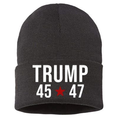 Donald Trump 45 47th President Sustainable Knit Beanie