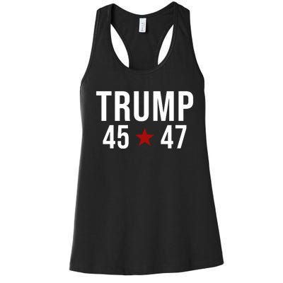 Donald Trump 45 47th President Women's Racerback Tank