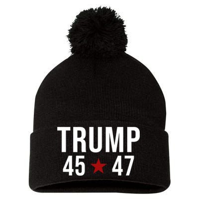 Donald Trump 45 47th President Pom Pom 12in Knit Beanie