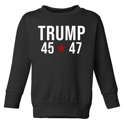 Donald Trump 45 47th President Toddler Sweatshirt