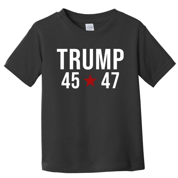 Donald Trump 45 47th President Toddler T-Shirt