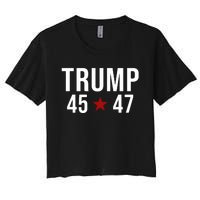 Donald Trump 45 47th President Women's Crop Top Tee