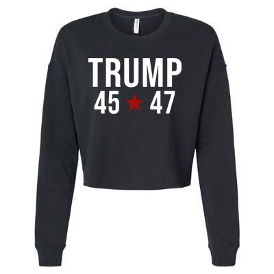 Donald Trump 45 47th President Cropped Pullover Crew