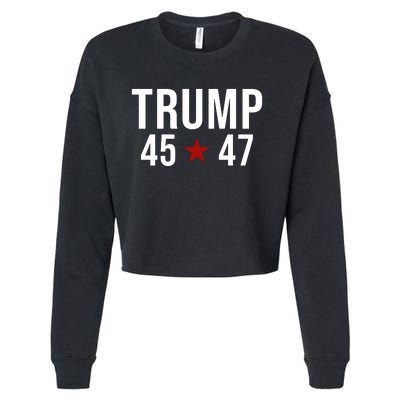 Donald Trump 45 47th President Cropped Pullover Crew