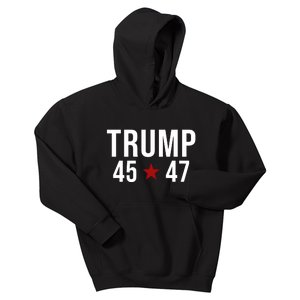 Donald Trump 45 47th President Kids Hoodie