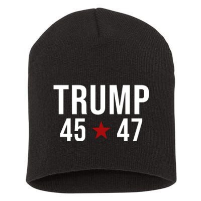 Donald Trump 45 47th President Short Acrylic Beanie