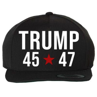 Donald Trump 45 47th President Wool Snapback Cap