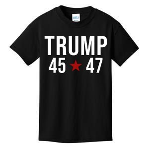 Donald Trump 45 47th President Kids T-Shirt