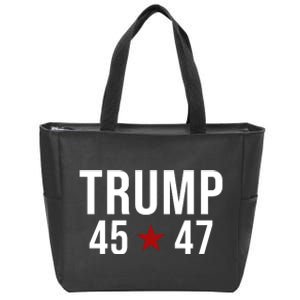 Donald Trump 45 47th President Zip Tote Bag