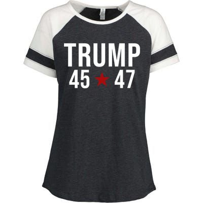 Donald Trump 45 47th President Enza Ladies Jersey Colorblock Tee