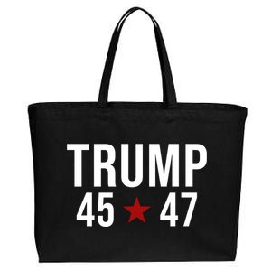 Donald Trump 45 47th President Cotton Canvas Jumbo Tote