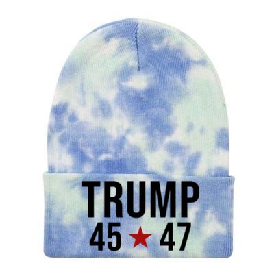 Donald Trump 45 47th President Tie Dye 12in Knit Beanie