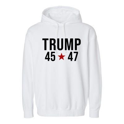 Donald Trump 45 47th President Garment-Dyed Fleece Hoodie