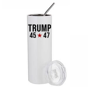 Donald Trump 45 47th President Stainless Steel Tumbler