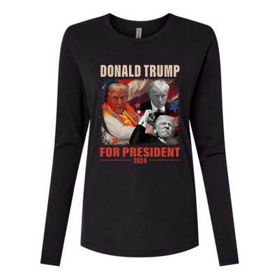 Donald Trump 47th President Elected Inauguration Day 2025 Womens Cotton Relaxed Long Sleeve T-Shirt