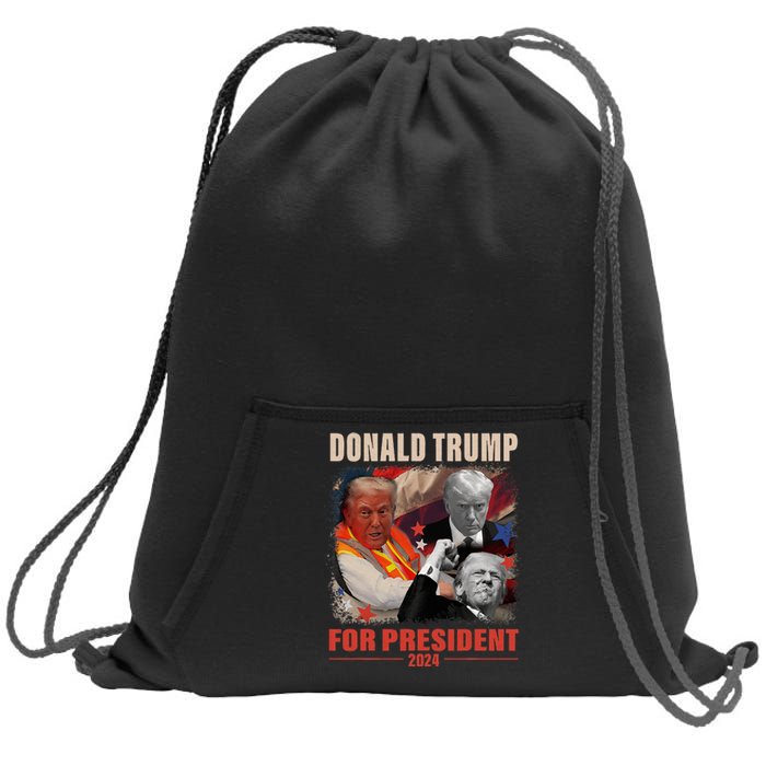 Donald Trump 47th President Elected Inauguration Day 2025 Sweatshirt Cinch Pack Bag