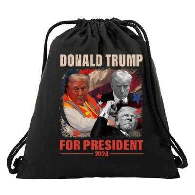 Donald Trump 47th President Elected Inauguration Day 2025 Drawstring Bag