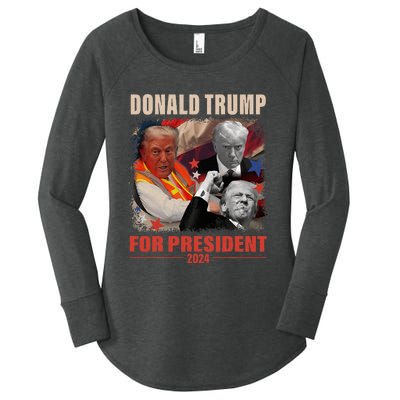 Donald Trump 47th President Elected Inauguration Day 2025 Women's Perfect Tri Tunic Long Sleeve Shirt