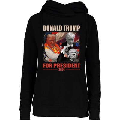 Donald Trump 47th President Elected Inauguration Day 2025 Womens Funnel Neck Pullover Hood