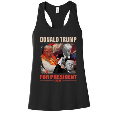 Donald Trump 47th President Elected Inauguration Day 2025 Women's Racerback Tank