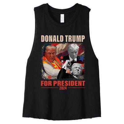 Donald Trump 47th President Elected Inauguration Day 2025 Women's Racerback Cropped Tank