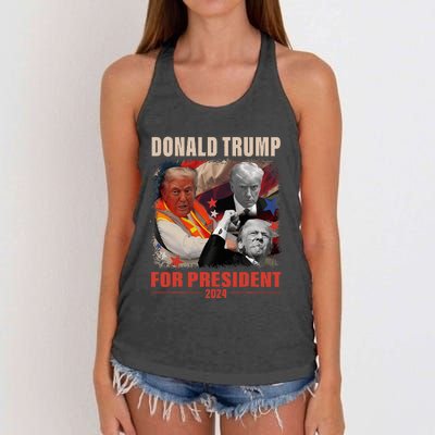 Donald Trump 47th President Elected Inauguration Day 2025 Women's Knotted Racerback Tank