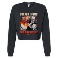 Donald Trump 47th President Elected Inauguration Day 2025 Cropped Pullover Crew