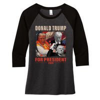 Donald Trump 47th President Elected Inauguration Day 2025 Women's Tri-Blend 3/4-Sleeve Raglan Shirt