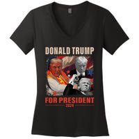 Donald Trump 47th President Elected Inauguration Day 2025 Women's V-Neck T-Shirt