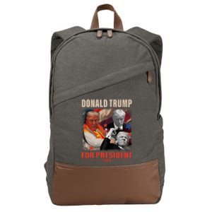 Donald Trump 47th President Elected Inauguration Day 2025 Cotton Canvas Backpack