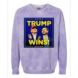 Donald Trump 47th Us Presidenttrump Wins Election 2024 Colorblast Crewneck Sweatshirt