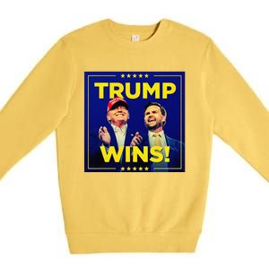 Donald Trump 47th Us Presidenttrump Wins Election 2024 Premium Crewneck Sweatshirt