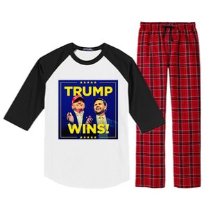 Donald Trump 47th Us Presidenttrump Wins Election 2024 Raglan Sleeve Pajama Set