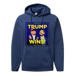 Donald Trump 47th Us Presidenttrump Wins Election 2024 Performance Fleece Hoodie