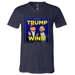 Donald Trump 47th Us Presidenttrump Wins Election 2024 V-Neck T-Shirt