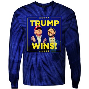 Donald Trump 47th Us Presidenttrump Wins Election 2024 Tie-Dye Long Sleeve Shirt