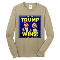 Donald Trump 47th Us Presidenttrump Wins Election 2024 Tall Long Sleeve T-Shirt