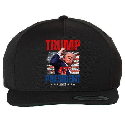 Donald Trump 47th President 2024 Trump Inauguration Day Wool Snapback Cap