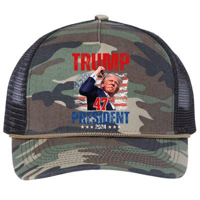 Donald Trump 47th President 2024 Trump Inauguration Day Retro Rope Trucker Hat Cap